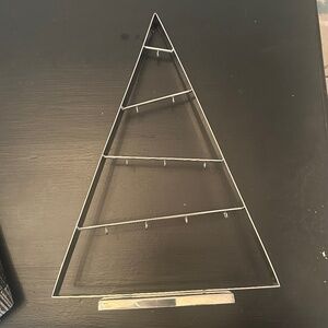 Crate & Barrel 16" silver chrome ornament tree circa 2010 (no box or ornaments)